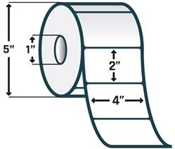 Zebra 10010031 Direct Thermal Label Paper Z-Perform 2000D - Sun